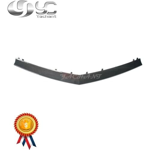 Car-Styling Dry Carbon Fiber Center Lip Fit For 2012-2016 R231 AMG SL63 SL65 OEM Style Front Bumper Center Panel Lip Replacement