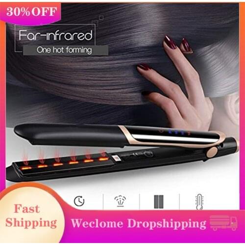 Professional Ceramic Flat Iron Infrared Hair Straightener 2 in 1 Dual Voltage Straightening hair care irons Hair straightener