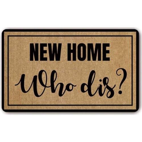 Funny Front indoor kitchen floor mats non slip "New Home who dis" woven outdoor mat design outdoor entrance doormats