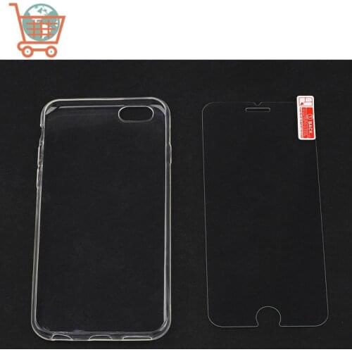 Tempered Glass for iPhone 6 7 X 6S Screen Protector Protective Glass for iPhone 6 6S 7 Plus Protection Glass Film+Case