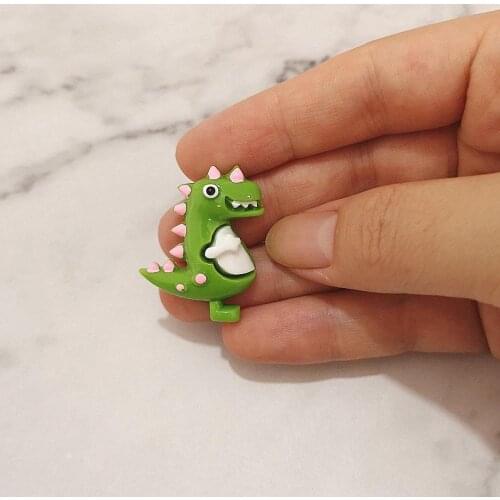 100pcs/lot slime Mini Dinosaurs Flatback For kids toys Slime Filler Charms DIY Scrapbooking Crafts
