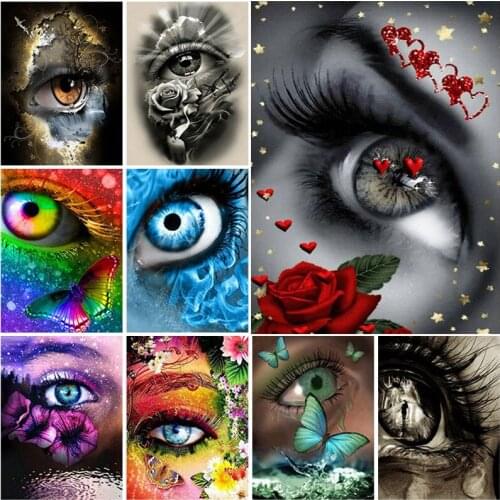 DIY 5D Eye Diamond Painting Full Square&Round Drill Kit Embroidery Nature Cross Stitch Set Resin Handmade Artwork Craft Decor