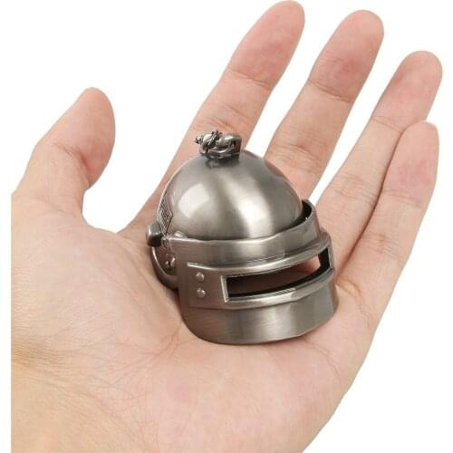 Takerlama Game Playerunknown Battlegrounds 3D Keychain PUBG Level 3 Helmet Alloy Keyring Jewelry Pendant Fans Gift Cosplay Props