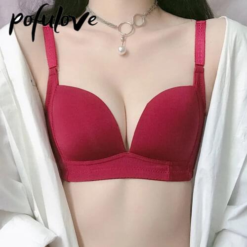 Women Push Up Bra Seamless Bras Plus Size Underwear 100 B C Sexy Gather Wire Free Bralette Brassiere for Female Lingerie 2021