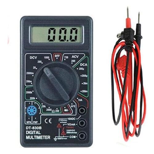 10PCS DT-830B Digital Multimeter Electrical AC DC Ammeter Voltmeter Ohm Tester Meter 750/1000V Amp Volt Ohm Tester Meter