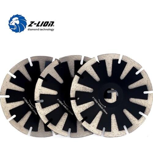 Z-LION 125mm 3pcs/Lot Diamond Controur Blade Turbo Rim Curve Cutting Disc T-Segmented Tooth Diamond Blades For Granite Sink Hole
