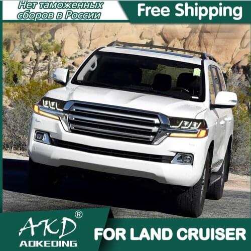 Headlights For Car TOYOTA Land Cruiser 2016-2020 LC200 DRL Head Lamp LED Bi Xenon Bulb Fog Lights Tuning Car Accessory