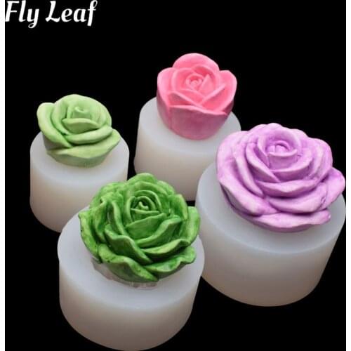 Fly Leaf 3D Three-Dimensional Peony Rose Silicone Cake Mold DIY Mousse Cake Decoration Shape Fondant Chocolate Silicone Mold