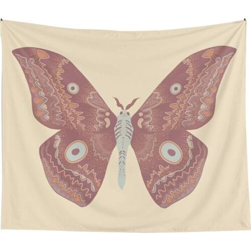 INS Butterfly Pattern Tapestry Wall Hanging Pink Room Decoration Aesthetic Dorm Room Girls Psychedelic Witchcraft Wall Hanging