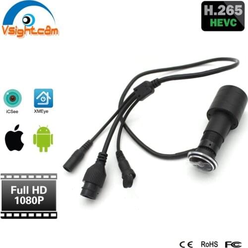 Mini Door Eye hole IP Camera H.265 1.78mm Wide Angle View FishEye Peephole Door Camera Onvif Network