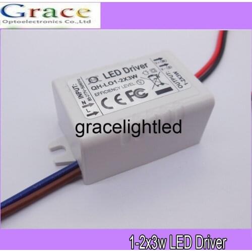 2 Pcs Isolation 1W-5W AC85-277V LED Driver 1-2x3W 600mA DC2-7V LED Power Supply For Ceiling Lamp Free Shipping