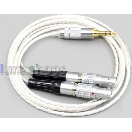 LN006624 XLR 4.4mm Hi-Res Silver Plated 7N OCC Earphone Cable For Focal Utopia Fidelity Circumaural Headphone