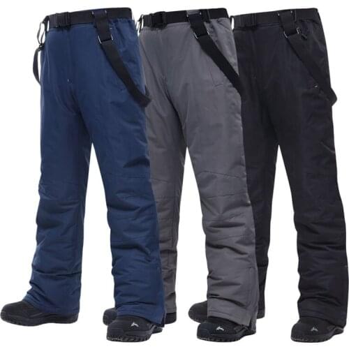 Skiing Pants Brands Warm Outdoor Sports Waterproof Snow Trousers Suspenders Winter Snowboard Pants -30 Temperature High Quality
