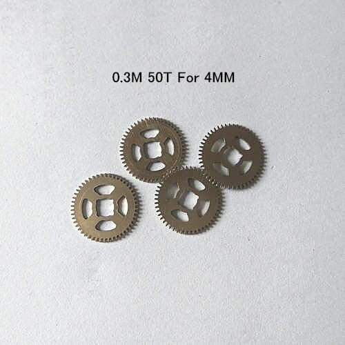 Metal reduction copper gear 0.3 Modulus 50 Teeth For 4mm Punching hole 0.3M 50T Outer diameter of 15.78 mm