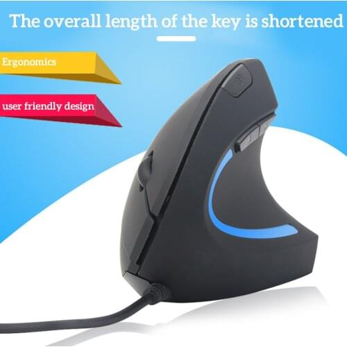 1 pcs Gaming Mouse Wired Vertical Ergonomic USB Joystick Programmable Buttons Computer Game Mice