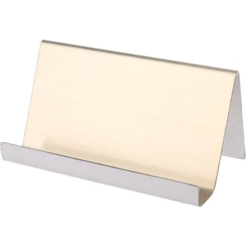 Stainless Steel Business Name Card Holder Display Stand Rack Desktop Organizer G88D