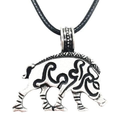 Nostalgia Irish Knots Pig Animal Pendant Wicca Pagan Amulets And Talismans Necklace Punk Jewelry Collares