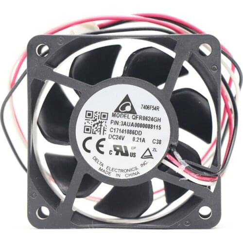 New Original DELTA QFR0624GH Cooling Brushless Fan DC 24V 0.21A 60X60X25MM 3AUA0000088115 Inverter Fan