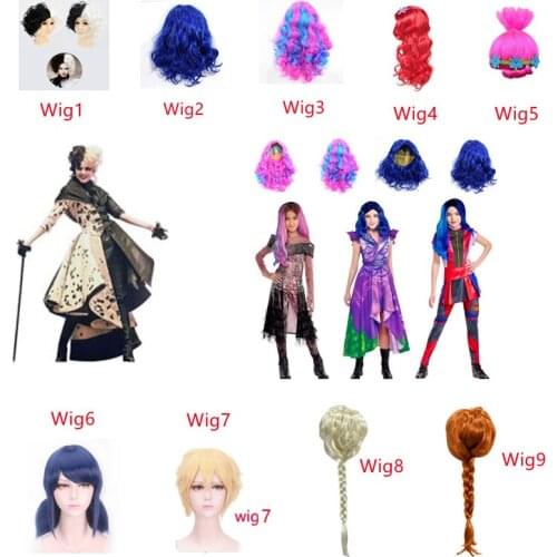 Halloween Dress Up Wig Curly Hair Short Hair-long Hair Boy Girl Anime Cosplay Dress Up Wig Carnival Party Wig Wholesale Retail