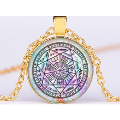 Hot Fashion Arch Angels Necklace Seven Arch Angels Art Photo Cabochon Glass Pendant For Women Gift On The Neck Jewelry