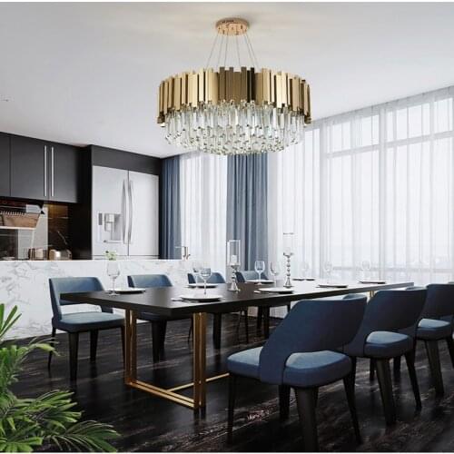 Postmodern Crystal Lightweight Luxury Living Room Lighting Villa Luxury Restaurant Atmospheric Creative Ceiling Light