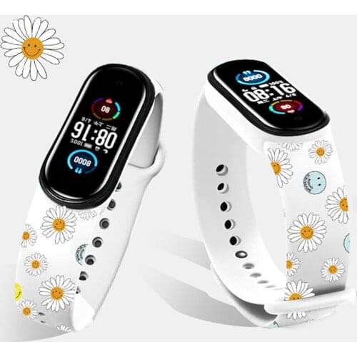 Printing band For Xiaomi Mi Band 4 5 Bracelet MiBand 3 4 5 Replacement Silicone Watch belt Wristband correa mi band 3 4 5 Strap
