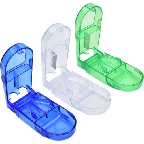 Cutter Pill box Portable Convenient Tablet Cutter Splitter Medicine Pill Splitters Cut Slicer Home pillendoosje Pill Cutter Box