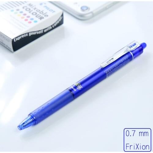 Japanese Pilot FriXion Ball Knock Gel Pen 0.7 mm Blue/Black/Red Erasable Pen Student School Stationery LFBK-23F