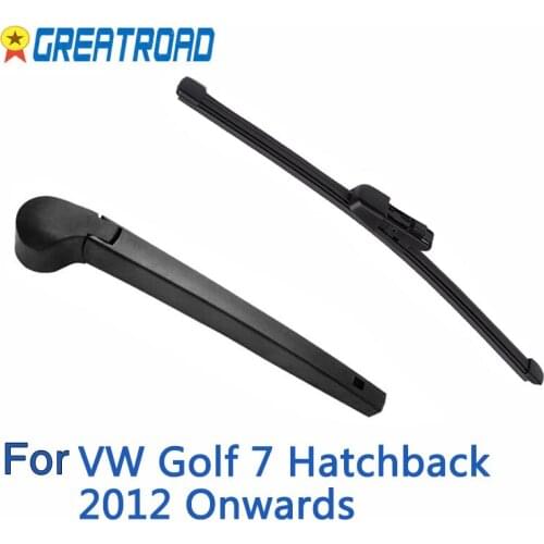 Wiper 11" Rear Wiper Blade & Arm Set Kit For VW Golf 7 Hatchback 2012 Onwards Windshield Windscreen Rear Window