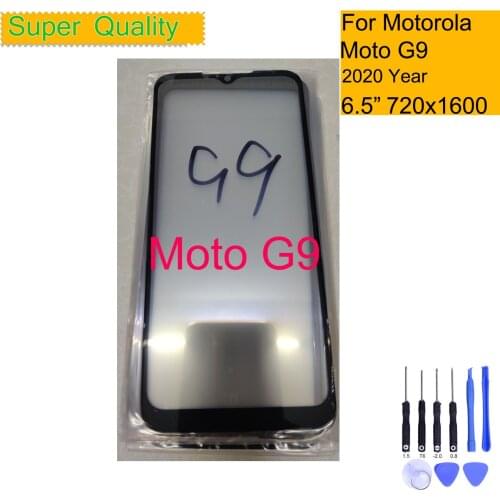 6.5" For Motorola Moto G9 Touch Screen Front Outer Glass Panel Lens For Moto G9 LCD Front Replacement