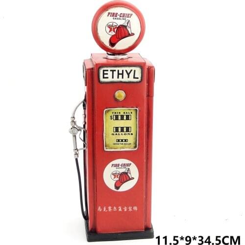 Antique classical model retro vintage wrought metal crafts for home decoration or birthday gift American old gas pump