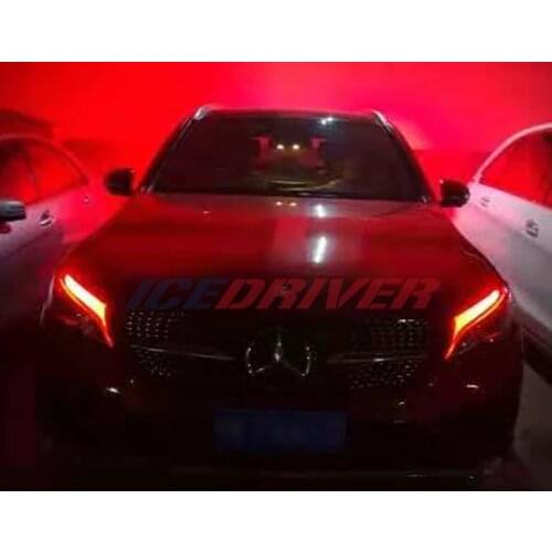 Icedriver for Mercedes Benz GLC class DRL LED boards 2016 2019 daytime running lights Red Blue Green Purple DRL LED Devil Eyes