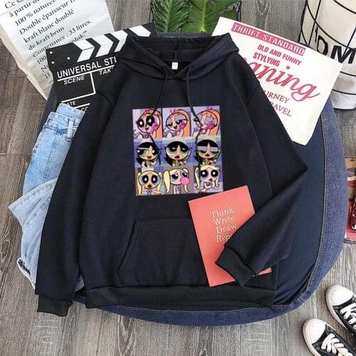 SUNOWE Korean Style Cartoon Print Hoodies Harajuku Sweatshirt Kawaii Oversized Women Hoodies Winter Plus Size Female Pullovers