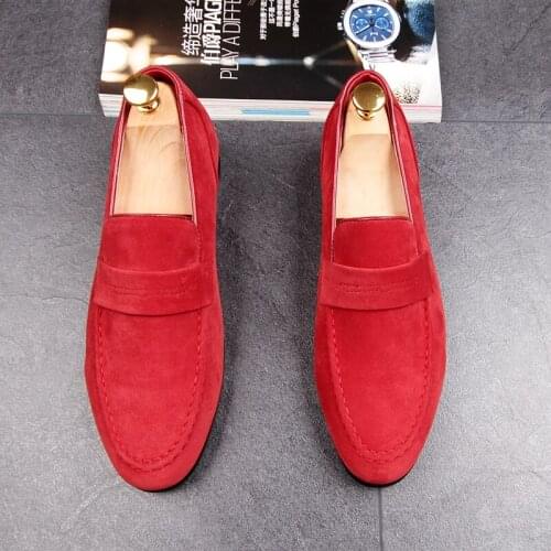 Mens casual punk hip hop dresses cow leather shoes breathable slip on lazy shoe personality summer loafers trend footwear zapato