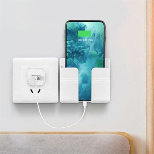 Universal Smartphone Wall Holder Charging Box Bracket Stand Holder Shelf Mount Support for Mobile Phone Tablet