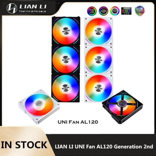 LIAN LI UNI Fan AL120 Generation 2nd , ARGB PC Case RGB PWM Fan,3x120mm Cooling Computer Fan PACK With Controller