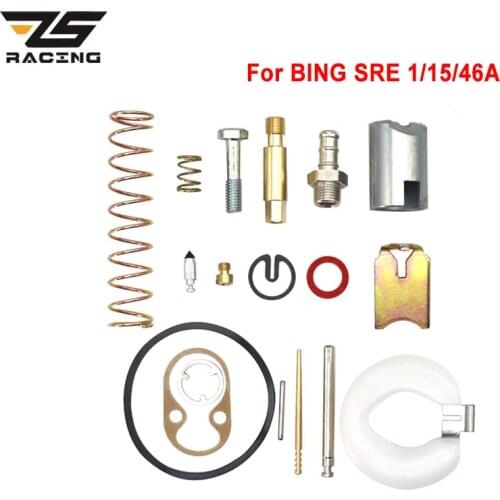 ZS Racing Motorcycle 15mm BING Carburetor Repair Kit Rebuild Tool Gasket Set For BING SRE 1/15/46A Carb