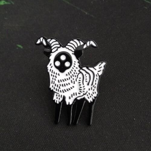 1 PC Enamel Pin Abstract Three Eyes Sheep Brooch Buckle For Bag Collar Lapel Badge Jewelry Howls Moving Castle