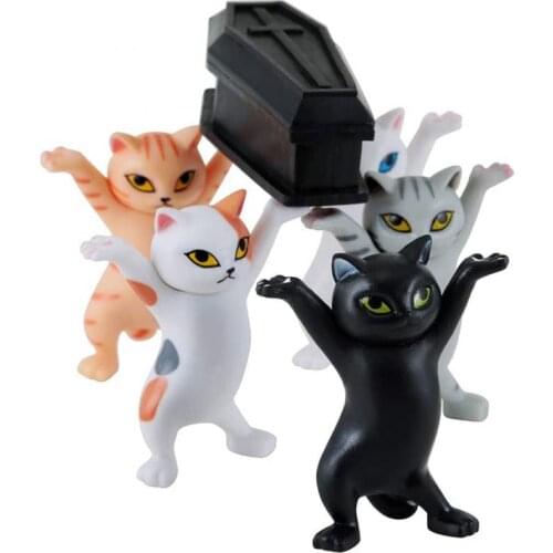 1pc Cute Cat Pen Holder Cat Coffin Dance Pen Holder Desktop Earphone Stand Cute Home Decor Japanese Enchanting Cat Pen Holder