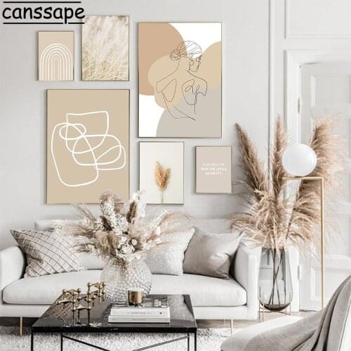 Abstract Minimalist Wall Art Canvas Painting Line Naked Poster Hay Print Nordic Wall Pictures For Living Room Home Decoration