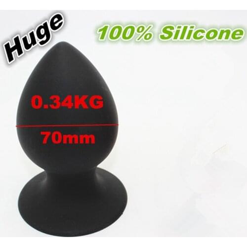 Adult Sex Product 14.5*7cm Huge Anal Plug Full Silicone Butt Plugs Anal Sex Toys 0.34KG Waterproof Unisex