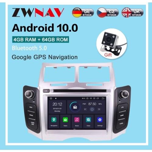 Android 10.0 Car DVD Player GPS navigation For Toyota YARIS 2005-2011 Auto radio player multimedia screen headuint tape recorder