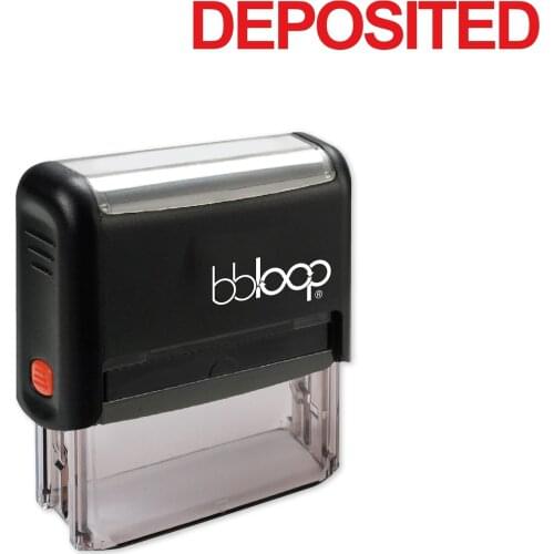 Bbloop Deposited w/Bold Block Style Font and Design Self-Ink