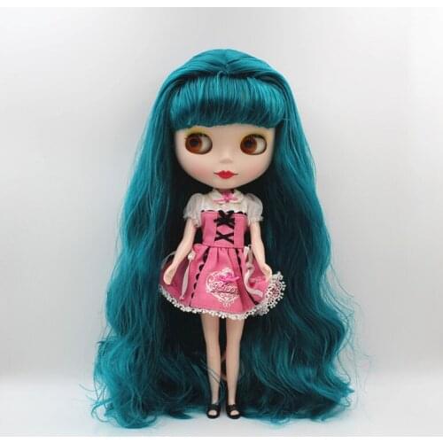 Free Shipping big discount RBL-458M DIY Nude Blyth doll birthday gift for girl 4colour big eye doll with beautiful Hair cute toy