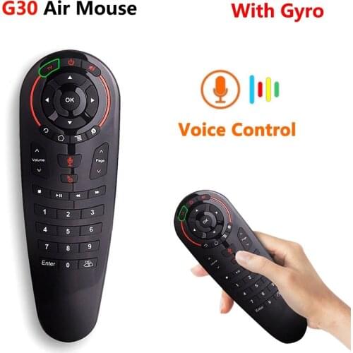 G30 2.4G Gyroscope Wireless Air Mouse 33 Keys IR Learning Smart Voice Remote Control for X96 mini H96 MAX Android Box vs G10 G20