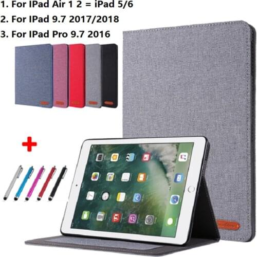 For iPad Air 2 Air 1 Case Flip Stand PU Leather Tablet Case For iPad 9.7 2017 2018 Funda For IPAD Pro 9.7 2016 Cover 9.7" + Gift