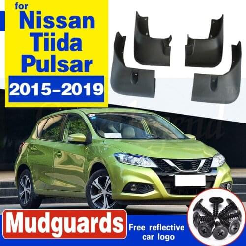 For Nissan Pulsar Tiida C13 2015~2019 Car Mud Flaps Front Rear Mudguard Splash Guards Fender Mudflaps Accessories 2016 2017 2018