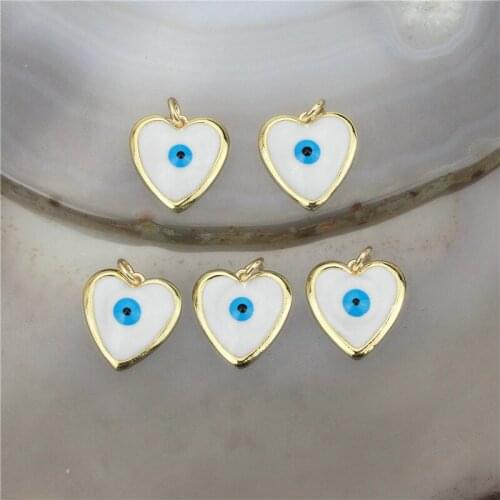 17mm 20pcs/lot High quality enamel pendant,heart with eye shape enamel charm jewelry,bracelet/necklace component wholesale