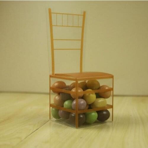 Candy box bag chocolate plastic gift package for Birthday Wedding Party favor Decoration supplies DIY baby shower golden Wh