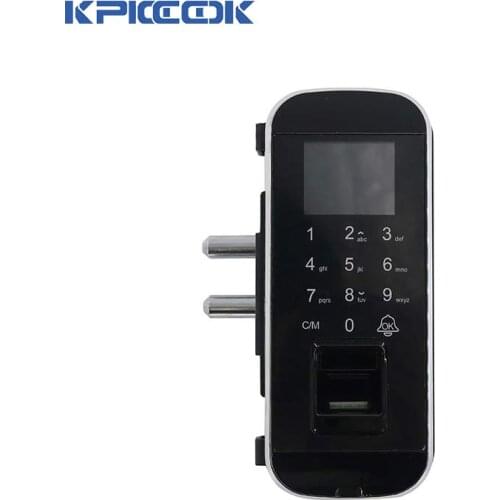 KPIOCCOK Smart Door Lock Glass Door Fingerprint Lock App Password IC Card Mechanical Key Wechat Door Lock For Glass Door BL009